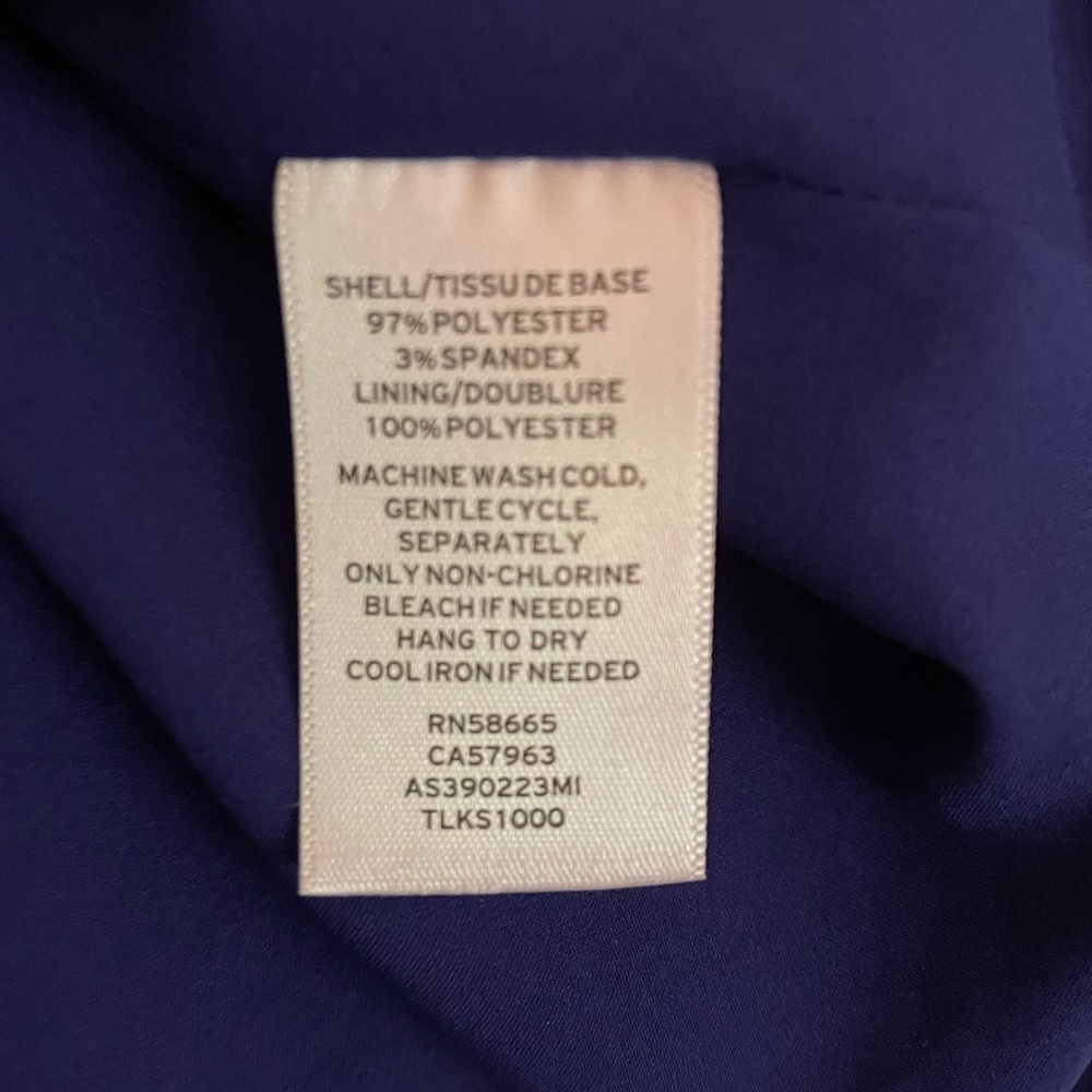 Beautiful blue dress with pockets on sides and large bows on shoulders size 4 - Picture 8 of 8